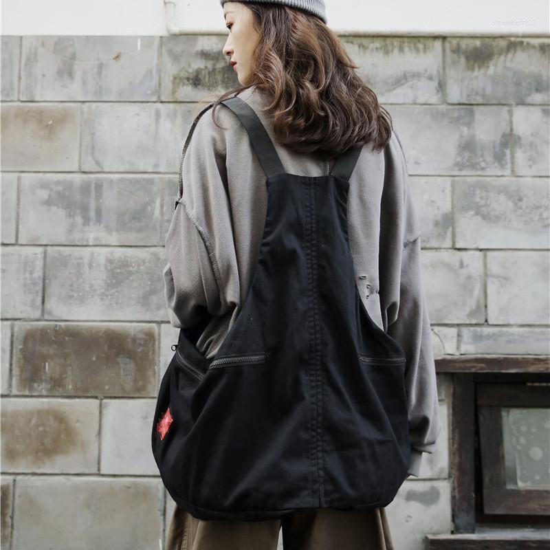 

Chest Bag Men Functional Vest Korea Harajuku Street Style Large Capacity Crossbody For Women Black Cotten Messenger Men's Vests Stra22