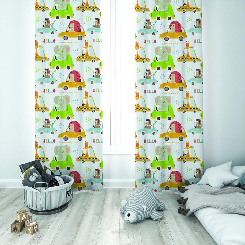 

Curtain & Drapes Cute Car Pattern Baby Boy Room Special Design Shading Sash Hook Button Blackout Jealous Window Bedroom Living Sheer 001, 65x135 cm ( 1 pcs)