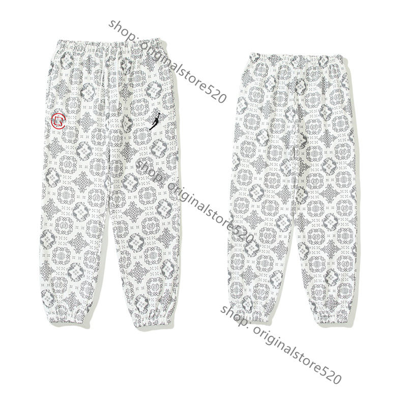

2022 Men's Pants aj trapeze trousers mens full print couple women's casual high quality05120107, 1pcs buttons