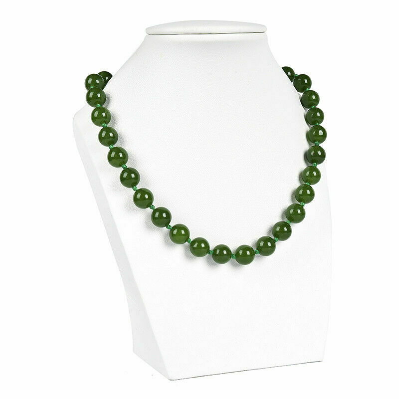 

Perfect 6/8/10mm Brazilian Green Jade Gemstones Round Beads Necklace 18-50" AAA