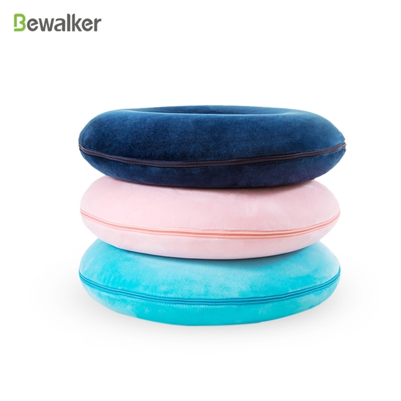 

38*38Cmdonut Shaped Forma Memory Foam Car Seat Pad Hemorrhoid Treat Car Seat Big Relief Pain Tailbone Coccyx Soft Pillow 220402, Navy