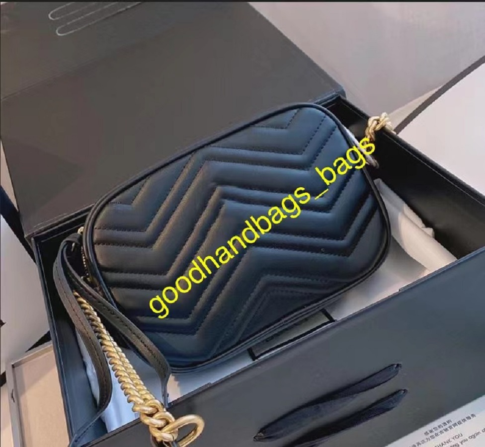 

NEW Cross Body double g Marmont shoulder bag gold chain crossbody handbags purse message dust bag Love heart Wave Pattern Satchel box no #8888, Customize