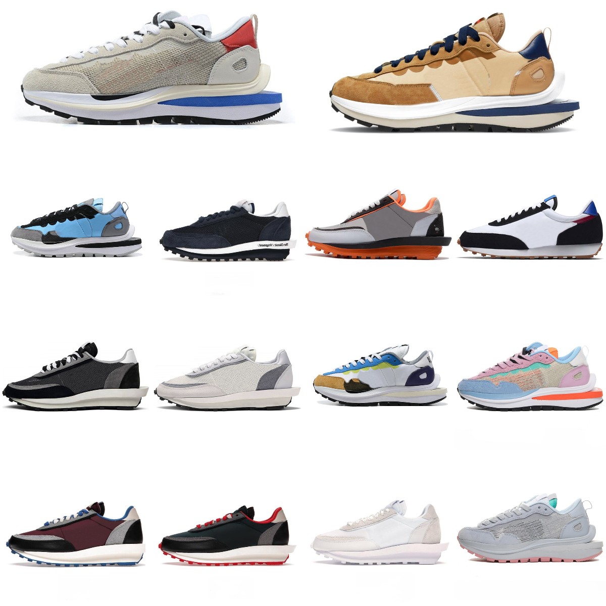 

2022 new men women running shoes ld waffle Grey Blue Void White Nylon Black Multi Bright Citron Green Summit Net Orange Blaze mens trainers outdoor sports sneakers 666, Box