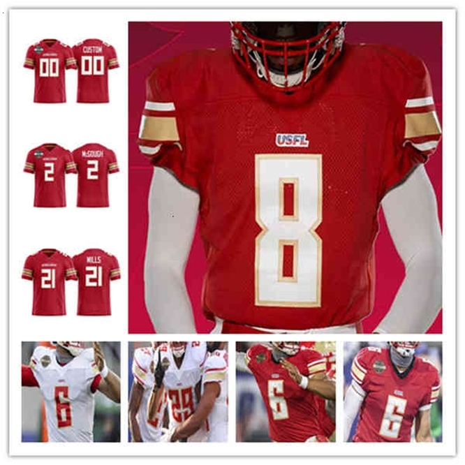

USFL Birmingham Stallions Football Jerseys Alex McGough CJ Marable Chunn Tony Brooks-James Emanuel Hall Manasseh Bailey Cameron Hunt Jason, Man red