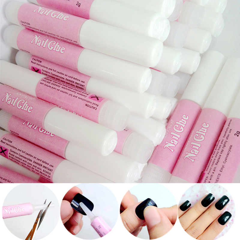 

200Pcs Wholesale Nails Glue 2g Mini Size Professional Fake Nail Glue DIY Nail Art Accessories Easy Stick Manicure Tools