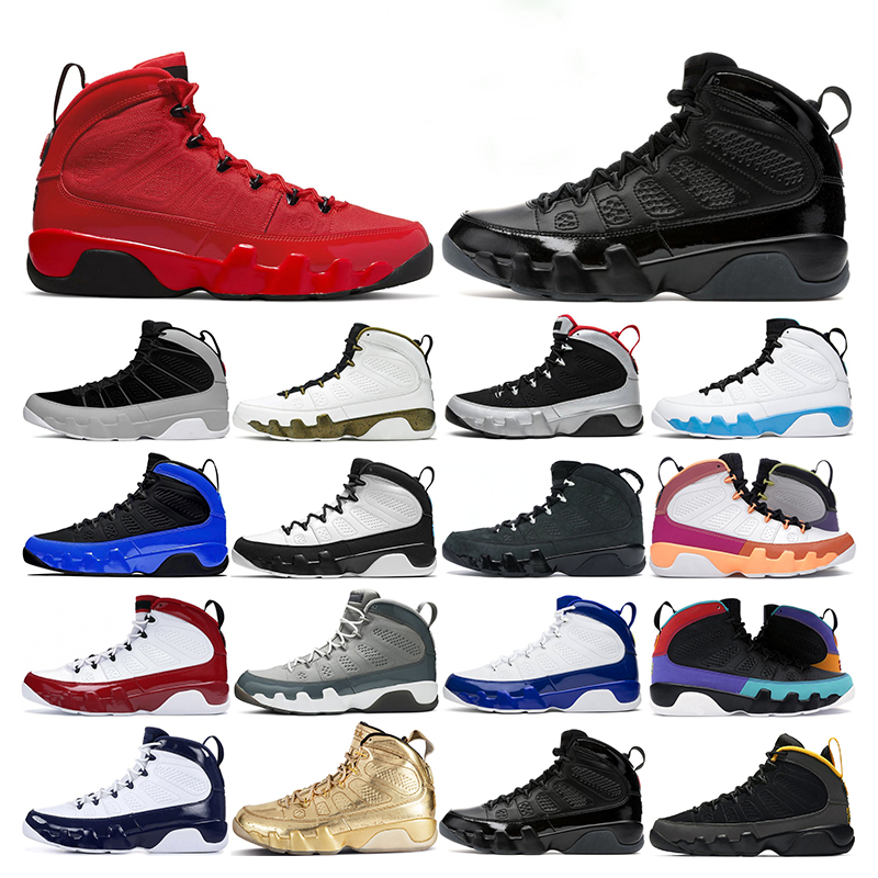 

Mens Basketball Shoes Jumpman 9 9s Gym Chile Red University Gold Racer Blue Reflective Motorboat Black White Do It Change The World UNC men trainers Sports Sneakers, Bubble package bag