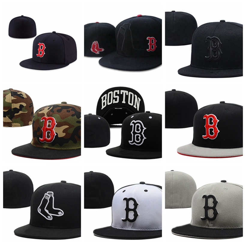 

Newest 20 styles Red Sox B letter camo Baseball caps New arrival Fashion for gorras bones mens Women top quality hip hop Fitted Hats