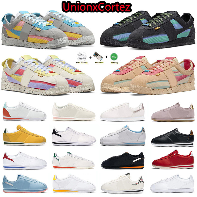 

Cortez mens running shoes sneakers Union x Off Noir Sesame Light Smoke Grey Bronze Black White Collection Metallic Red Psychic Blue men women trainers sports shoe, Item#4