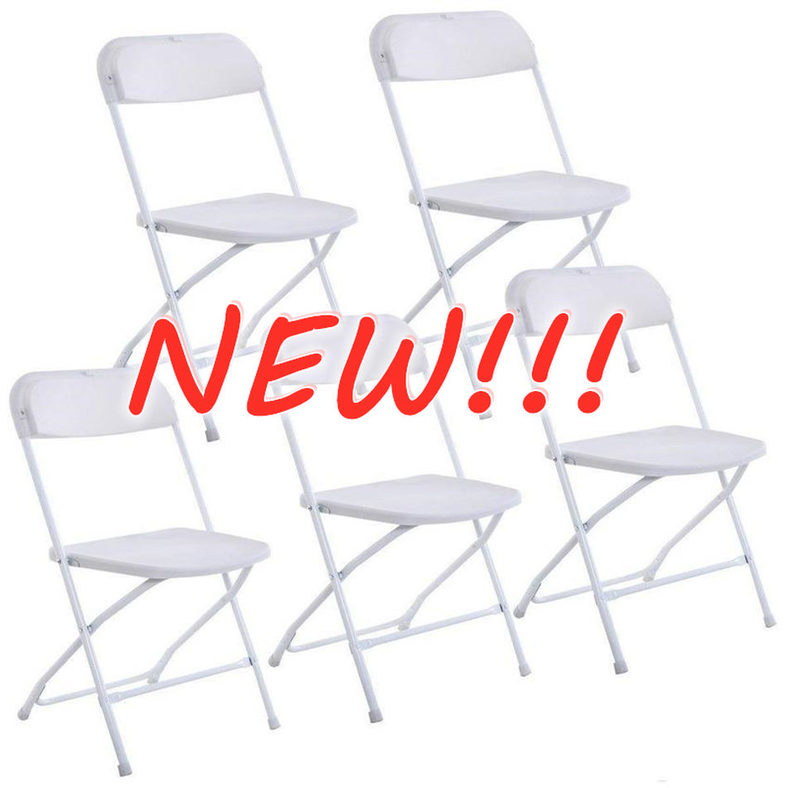 

24 Hours Fast US Local Warehouse Plastic Folding Chairs Wedding Party Event Chair Commercial White F0610G02