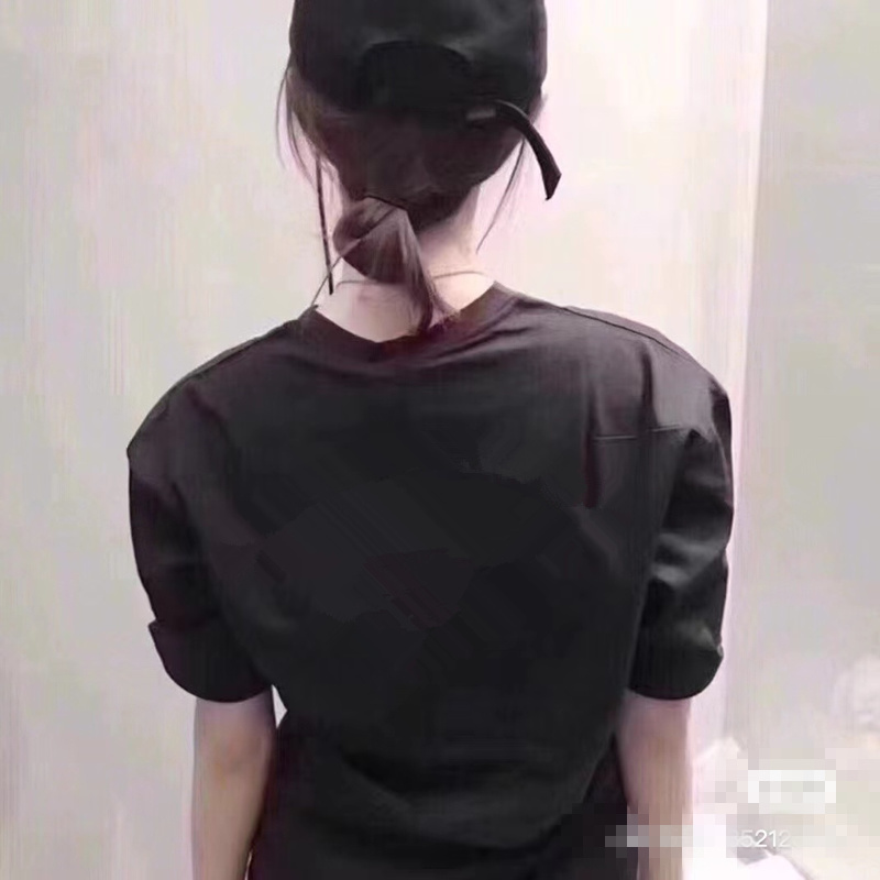 

2022 Fashion Designer Summer Women' T-Shirt Black and White Casual Versatile