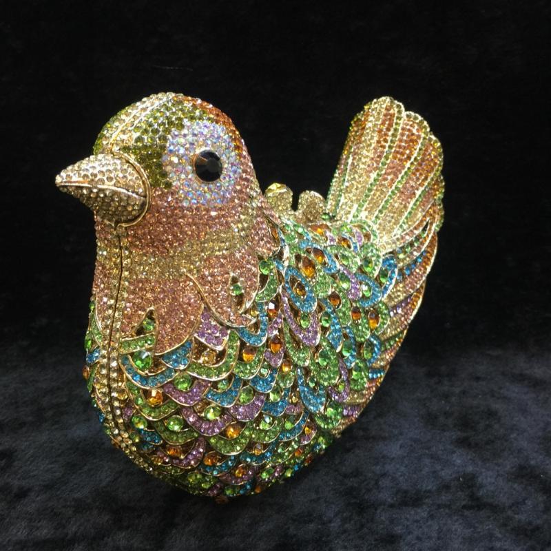 

Evening Bags Women Bird Shape Crystal Wedding Prom Handbags Designer Rhinestone Diamond Bridal Clutches Ladies Party PurseEvening, Color same as pictur