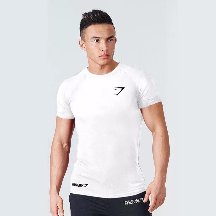 

Men's T-Shirts X6231 -Workout Fitness Men Short Sleeve T Shirt Thermal Muscle Bodybuilding Wear Compression Elastic Slim Exercise Clothing, Black