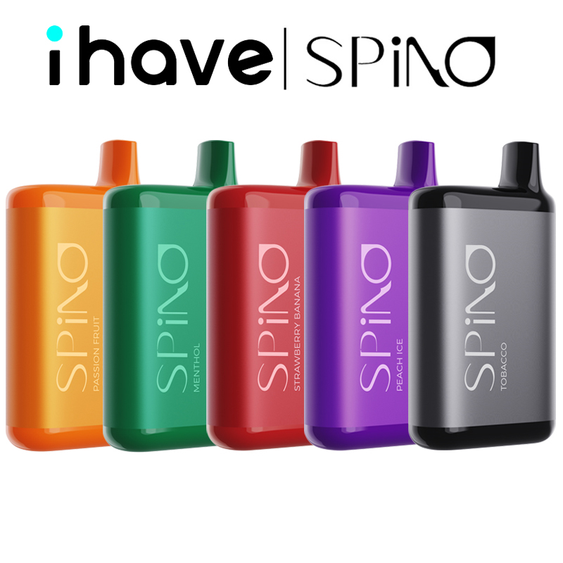 

ihave SPINO Plus 6000 Puffs e-cigarette high quality 650mAh Battery 14ml tobacco tar Filled 10 Colors 10 flavors Portable Vape disposable electronic cigarettes