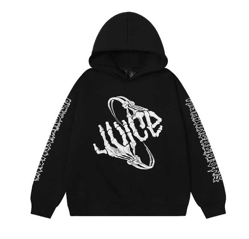 Juice wrld Sweat à capuche pour hommes femmes sweatshirts Hip Hop Fleece Ghost Claw Designer