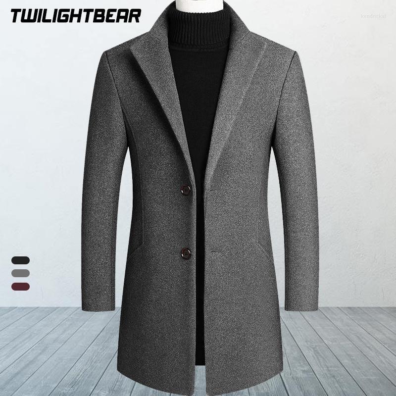 

Men's Wool & Blends Winter Jacket Men Coats Oversized Solid High Quality Thicken Woollen Clothing Overcoat AFJ01 Kend22, J001 gray