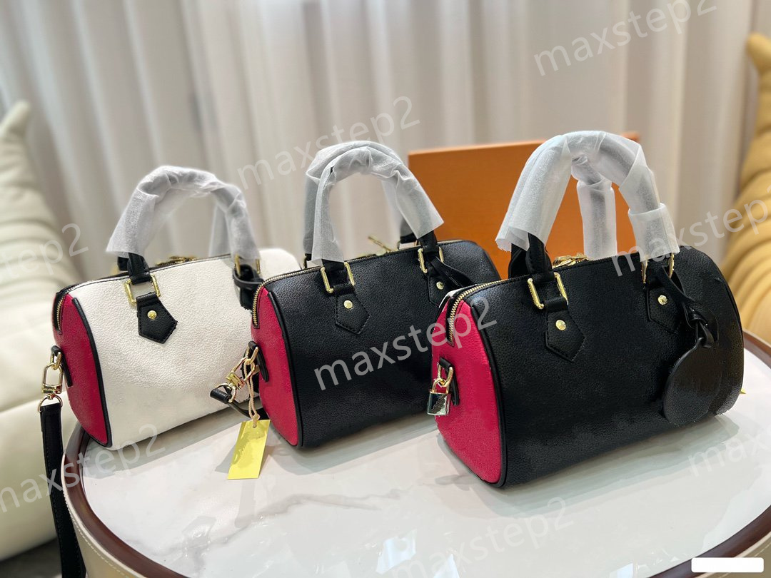 

2022 New SPEEDY BANDOULIÈRE 20 25 Multicolor Pillow Handle Bag Designer SPRING IN THE CITY handbag Brown Canvas Luxurys Designers Boston Bags With Padlock