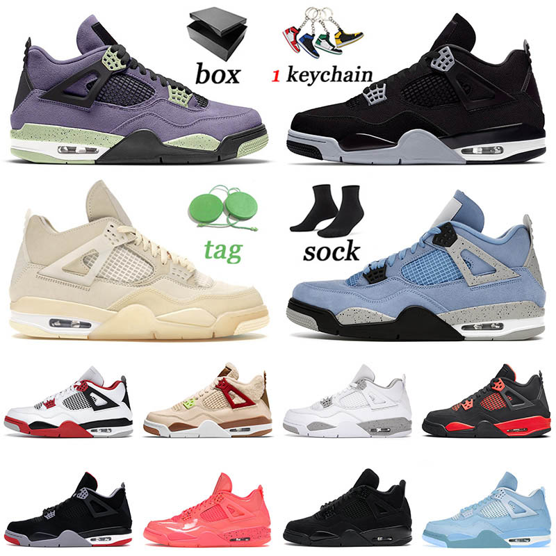

OG Jumpman 4 4s IV Mens Basketball Shoes With Box University Blue Sail Red Thunder Taupe Haze Starfish Black Cat Men Women Trainers Sneakers 36-47, D17 what the 40-47