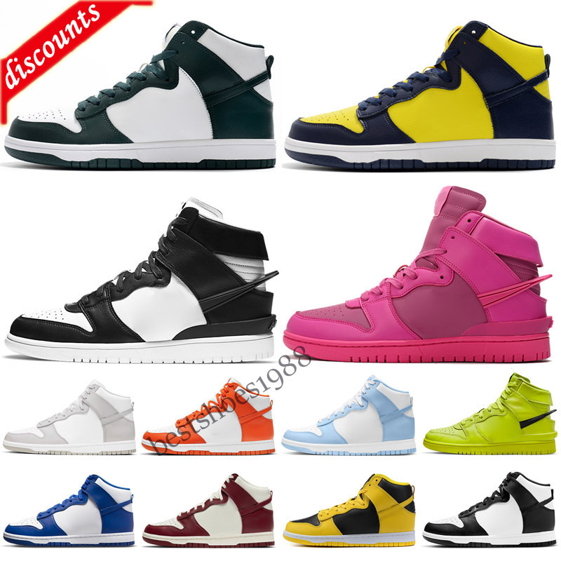 

Sb High mens running shoes Aluminum Syracuse Triple White Black Dark Sulfur Ambush X Flash Lime Premier Chicago Royal men women trainers, Color 15