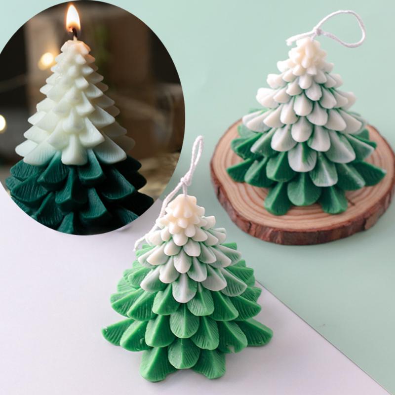 

Craft Tools DIY Wax Candle Silicone Mold Christmas Tree Soy 3D Resin Plaster Mould Handicraft Making Home Decor
