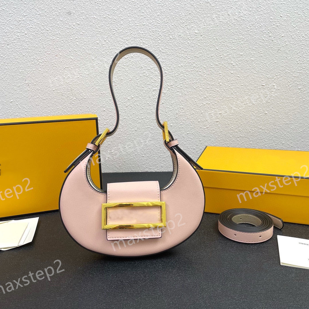 

Cookie Half Moon Shoulder Bag Soft Leather Mini Hobo with Adjustable Shoulder Strap FF Metal Buckle Designer Luxurys Cross Body
