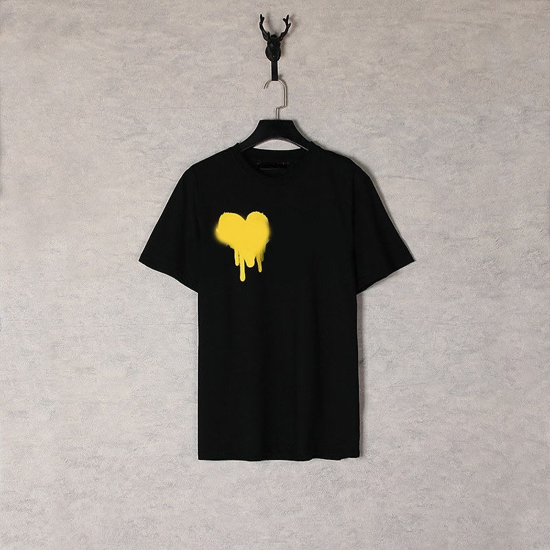 

2022 High quality T shirt cotton short-sleeved fashion men T-shirt couple models cotton printed short euro size S-XL 15061