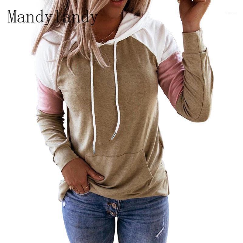 

Mandylandy Autumn Fashion Hooded Sweatshirts Women' Casual Long Sleeve Loose Pocket Pullover Hoodies, Black