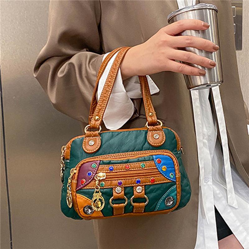 

Evening Bags Mini Women Crossbody Pocketbook Soft PU Leather Purses And Handbags 2022 Multi Pocket Shoulder Messenge Small Tote, Purple