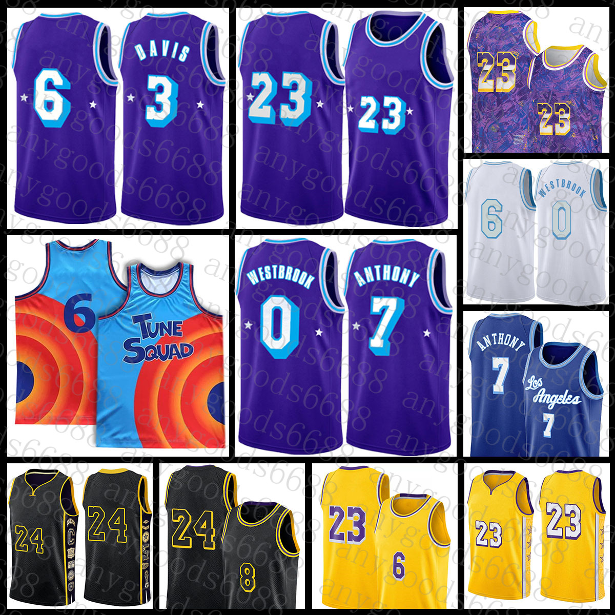 

Los''Angeles''Lakers''Men 7 3 LeBron James Russell Westbrook Basketball Jersey 23 6 0 Carmelo Anthony Anthony Black Davis 005