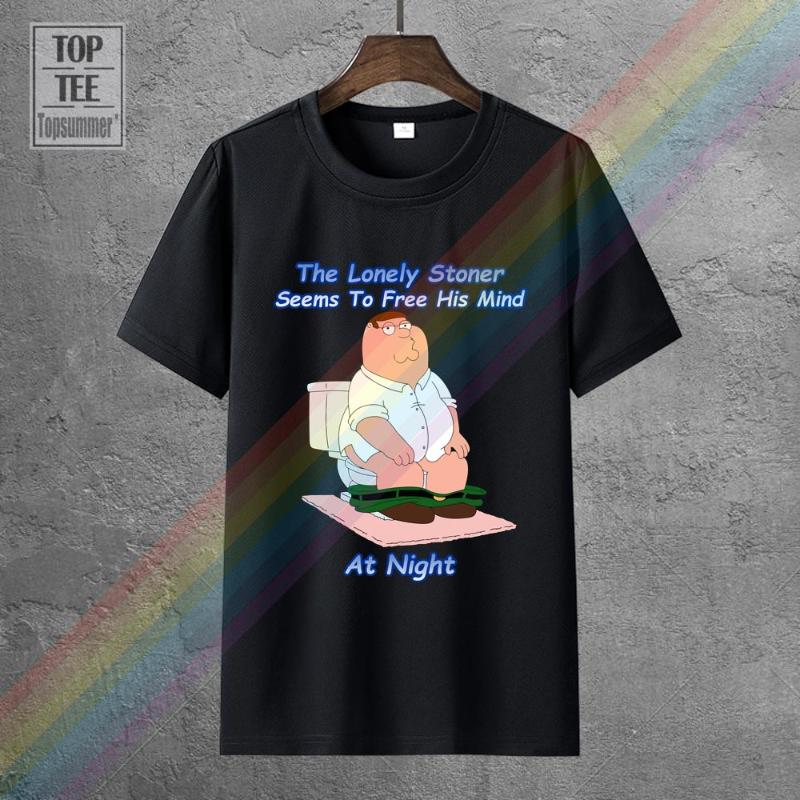 

Men's T-Shirts Men Funny T Shirt Fashion Tshirt The Lonely Seems To Free His Mind At Night Peter Griffin Version Women T-shirt, 0300120-gold