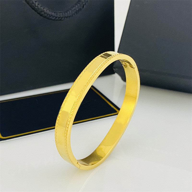 

designer jewelry bracelet luxury charm bangle baseball tennis woman womens top quality stainless steel No discoloration gold bangles brand bracelet design Party