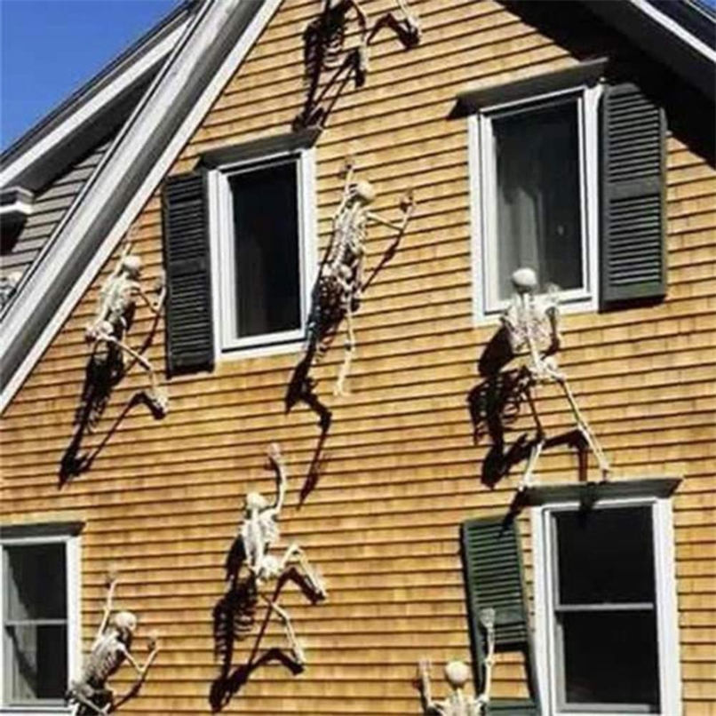 

150CM Scary Halloween Decoration Luminous Hanging Decor Roof Outdoor Party Horror Movable Skull Skeleton Prop 220816