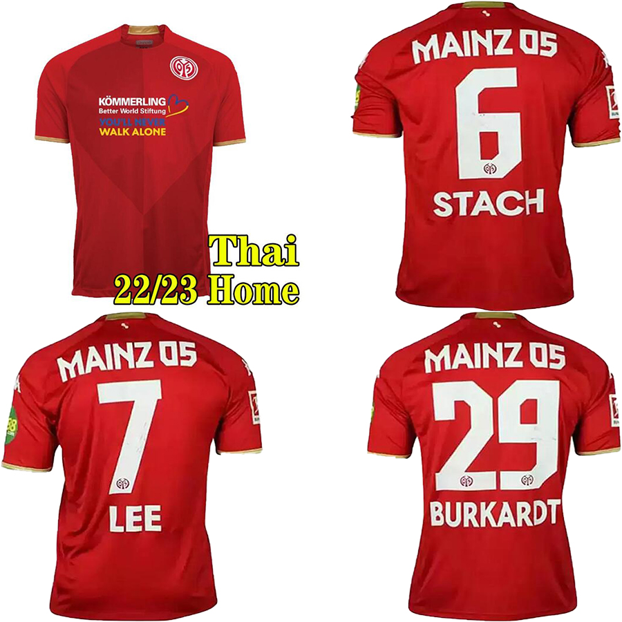 

22 23 FSV Mainz 05 soccer jerseys home LEE 7 NEBEL 26 BURKARDT 29 NIAKHATE 19 STACH 6 2022 2023 jersey football shirts Men S-XXL, Yellow