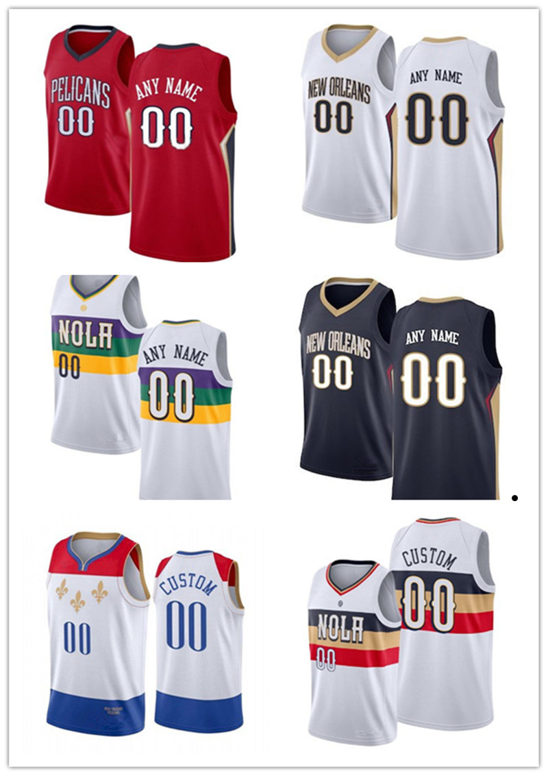 

75th Custom New Orleans''Pelicans''Zion 1 Williamson Brandon 14 Ingram Nickeil 6 Alexander-Walker Devonte 4 Graham Basketball Jerseys, Color