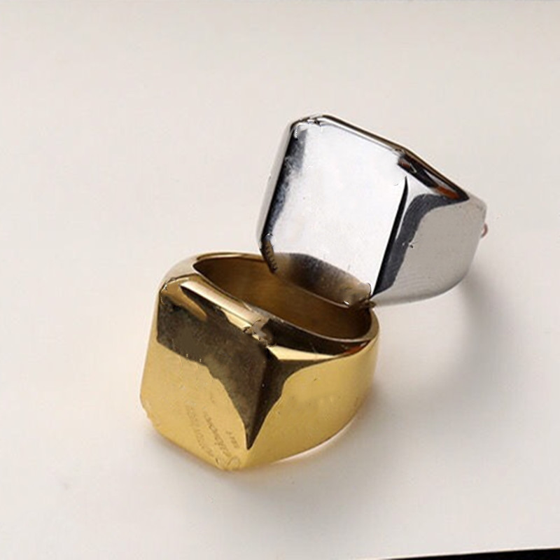 

Titanium Steel Designer Ring Letter Couple Rings Fashion Lover Rings High Quality Gold Plated Jewelry Supply linkB