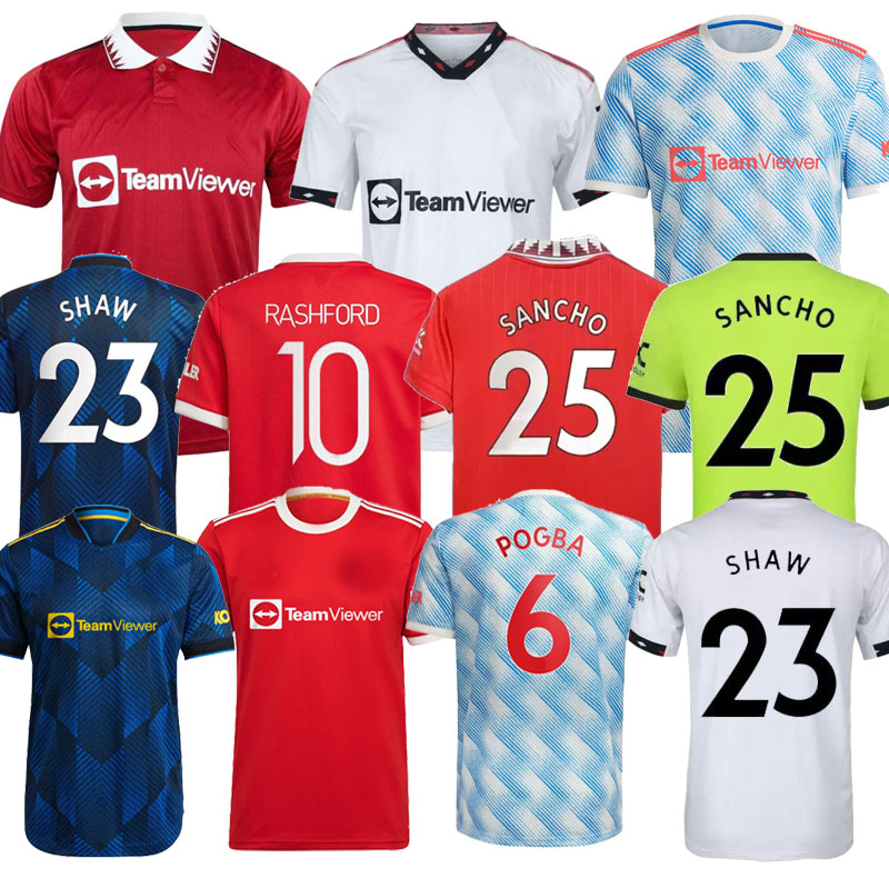 

21 22 23 SANCHO soccer jerseys PLAYER #7 Fans Player version man BRUNO FERNANDES LINGARD RASHFORD GREENWOOD football shirt 2022 2023 men kids kit set uniform, Adult shirt