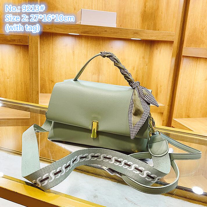 

Wholesale ladies shoulder bags summer small fresh solid color leathers handbags sweet lady ribbon handbag street trend soft and comfortable leather bag, Khaki-9212#