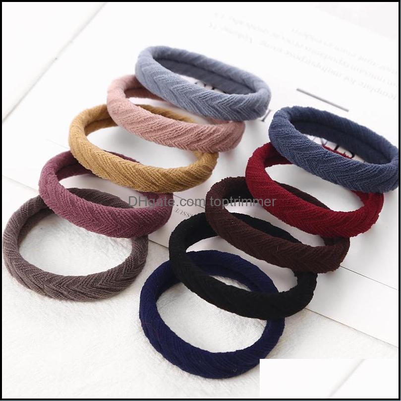 

Hair Accessories Tools Products New 100Pcs/Lot Women Girls Simple Basic Elastic Bands Tie Gum Scrunchie P Dhsvu
