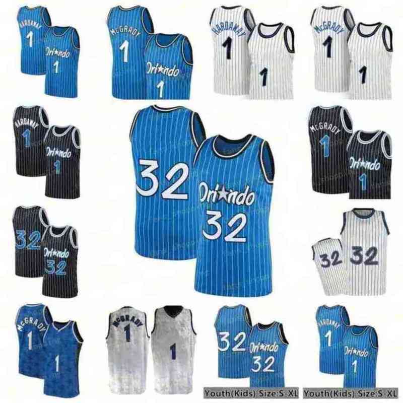 

Tracy 1 McGrady 32 Retro Basketball Jersey Anfernee Penny 1 Hardaway Blue White Black Vintage Jerseys, As