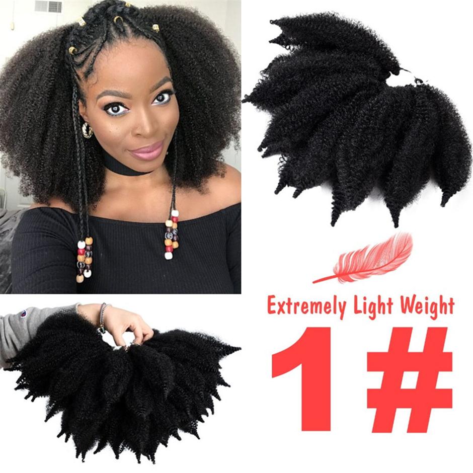 

8'' Crochet Marley Braids Black Hair Soft Afro Synthetic Braidin257Q, #2