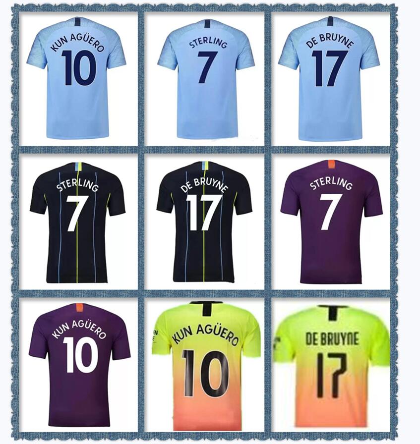 

Retro 2017 2018 2019 2020 KUN AGUERO DE BRUYNE Soccer Jerseys 17 18 19 20 SILVA Home Away Mens Football Kit Shirts Top Thailand Quality TOURE YAYA KOMPANY Short Jerseys