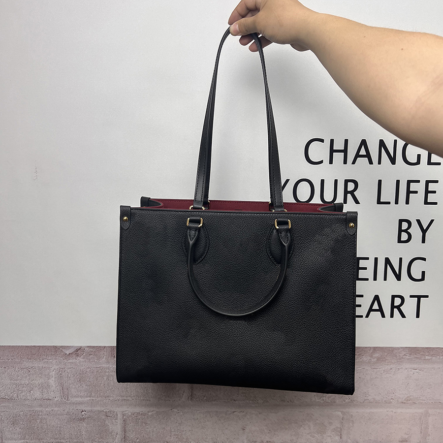 

10A Mirror quality ONTHEGO MM Designer Tote Bag M45495 Genuine Leather Fashion Shoulder Handbags Women Shopping Bags With Box L005