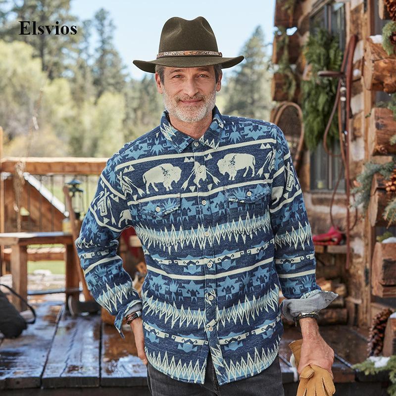 

Men's Jackets Fashion Patch Pocket Button Shirt Coat Casual Turn-down Collar Cardigan Tops For Men Vintage Striped Print Mens Jacket Outerwe, Black;brown