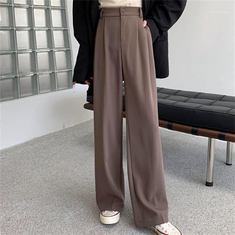 

Women' Pants & Capris Alien Kitty Korea All Match Loose Women Full Length Trousers Slim Autumn Solid Chic 2022 Casual OL Work Wear Elegant, Black
