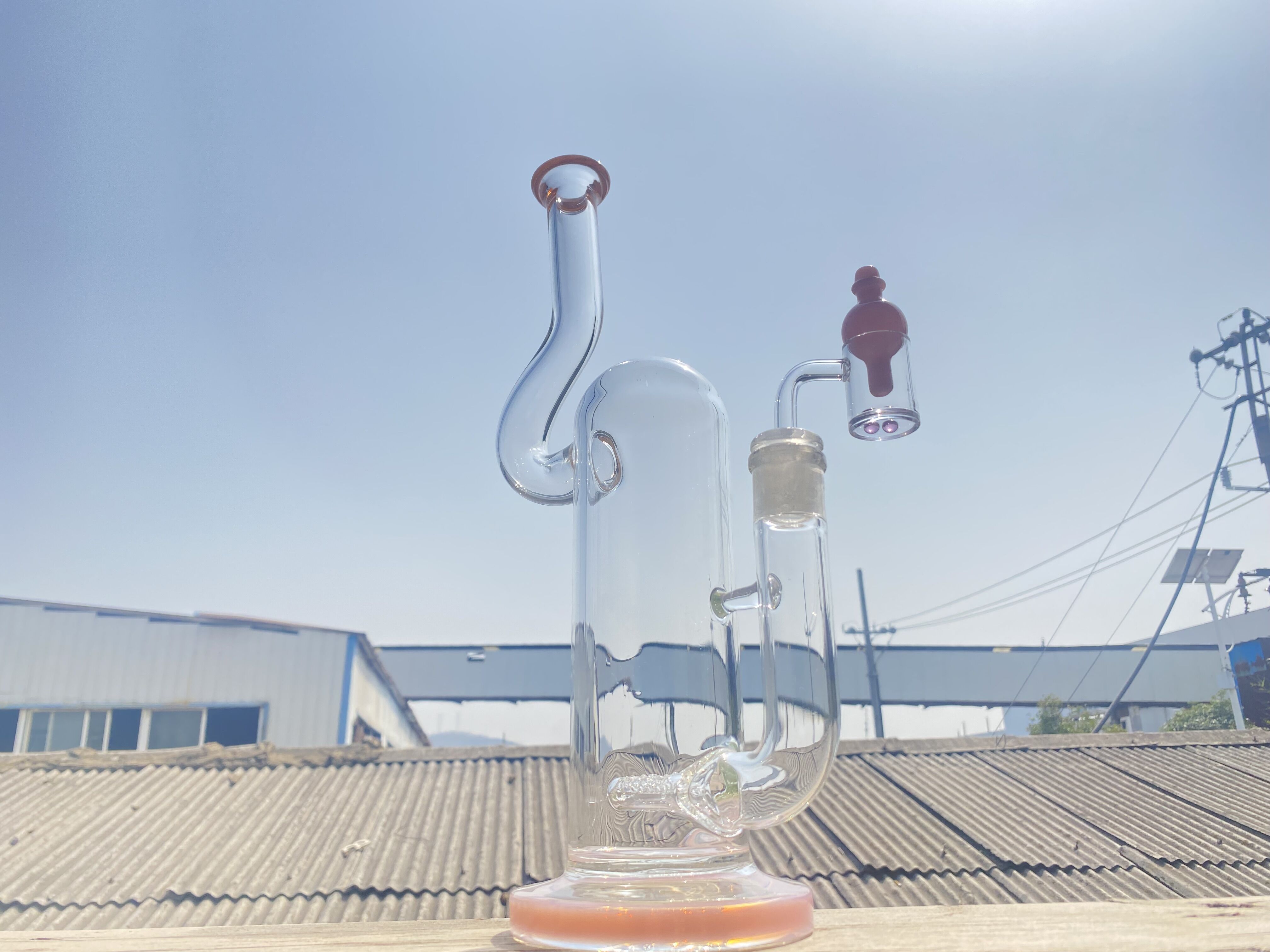 

Glass hookah straight bong smoking pipe 14mm joint, factory outlet