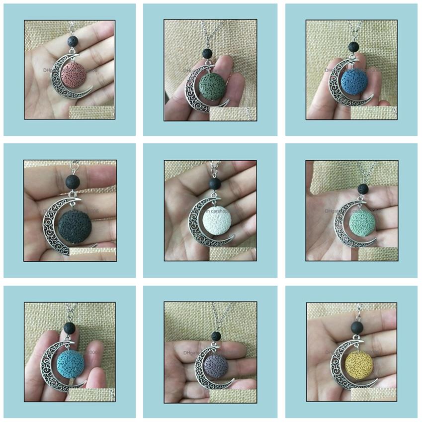 

Pendant Necklaces 9 Styles Colorf Aromatherapy Lava Stone Moon Charms Essential Oil Diffuser Necklace Jewelry Drop Delive Dhseller2010 Dhos4