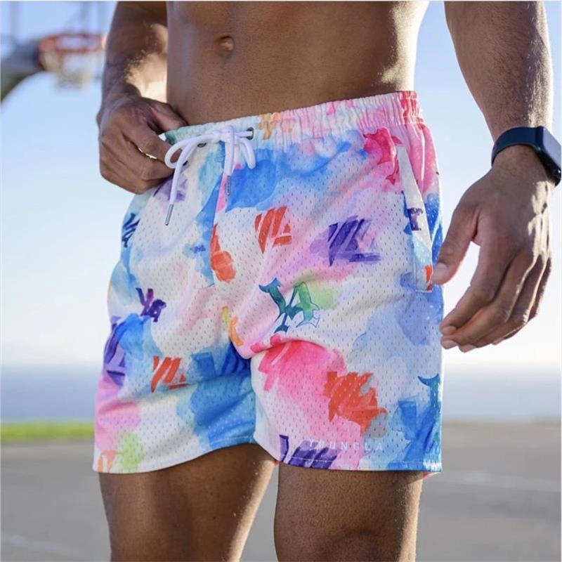 

men casual shorts Men Wo Classic GYM Basketball Workout Mesh Shorts running mesh breathable lightweight 220616, Jian bian
