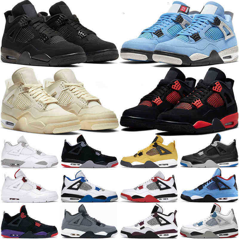 

Jumpman 4 Red Thunder 4s mens Basketball Shoes University Blue white oreo cool grey metallic purple black cat bred shimmer cactus jack