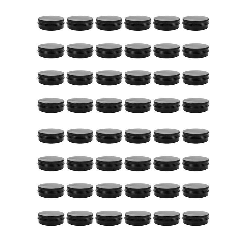 

Storage Boxes & Bins Aluminum Tin - 48 Pack 2Oz / 60G Round Metal Container Screw Top Cosmetic Sample Containers Candle Travel Tins, Red