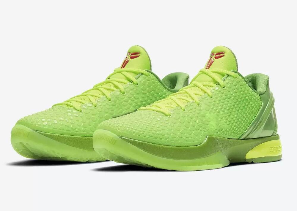 

2022 Authentic Christmas 6 Protro Grinch Shoes Mamba Green Apple/volt-crimson-black Man Outdoor Sports Sneakers with Original Box