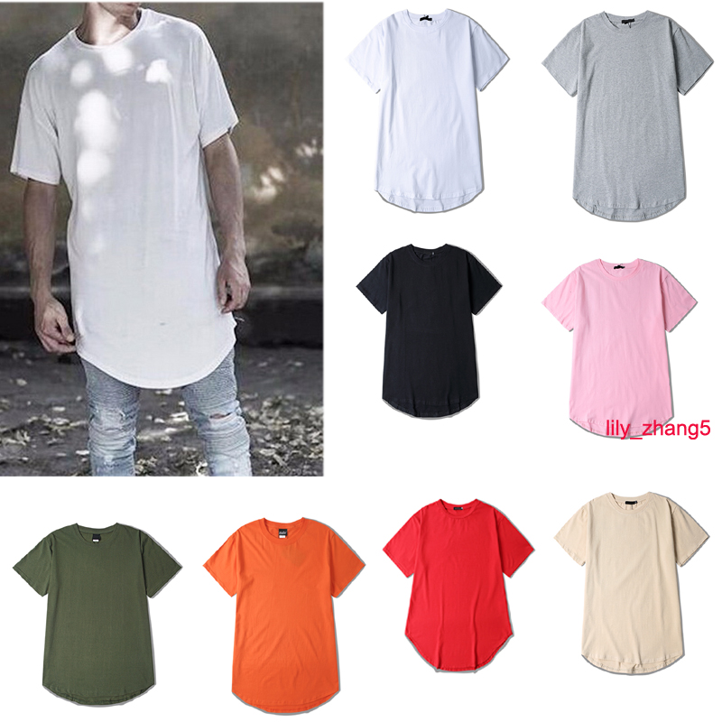 

Men' T Shirt Fashion Extended Street Style T-Shirt, White